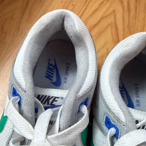 Nike White and Gray Sneakers with Teal Swoosh - Picture 4 of 4